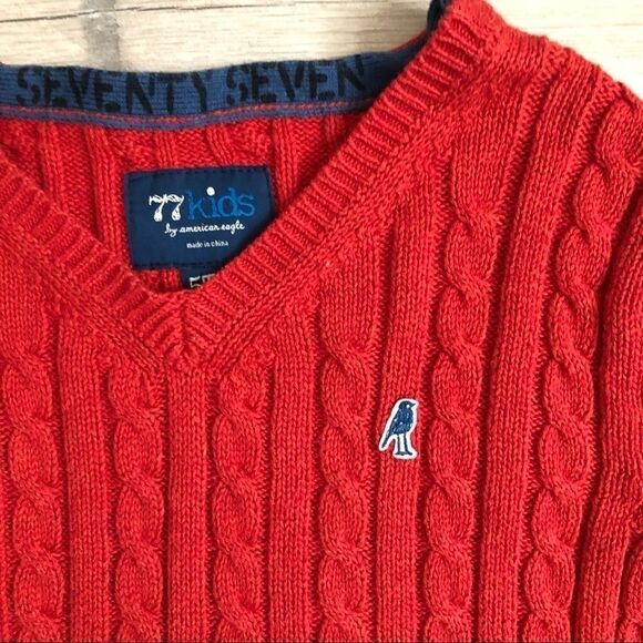 77 Kids Orange Sweater w/ elbow patches Size 5T - Picture 2 of 4